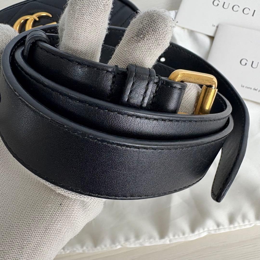 極美品 GUCCI グッチ マーモント ウエストバッグ レザー 476434
