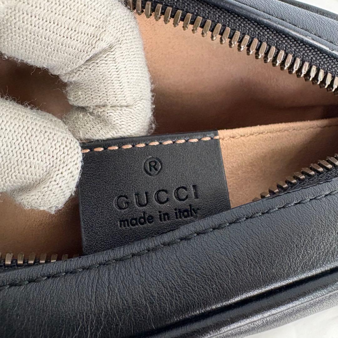 極美品 GUCCI グッチ マーモント ウエストバッグ レザー 476434