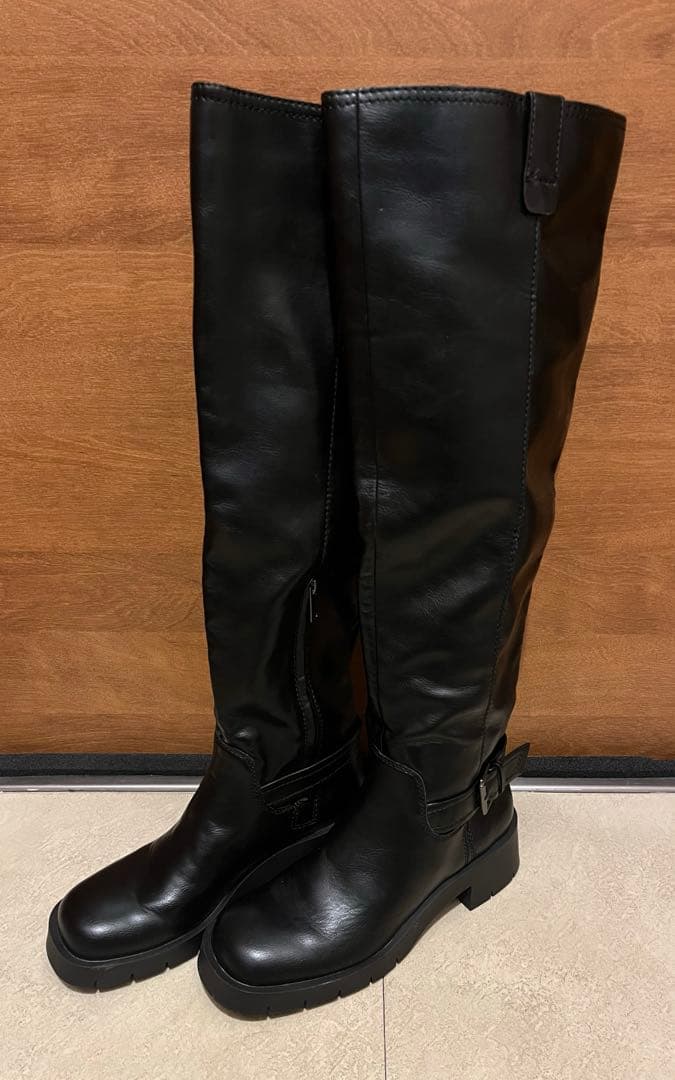 ZARA ニーハイフラットブーツ 39