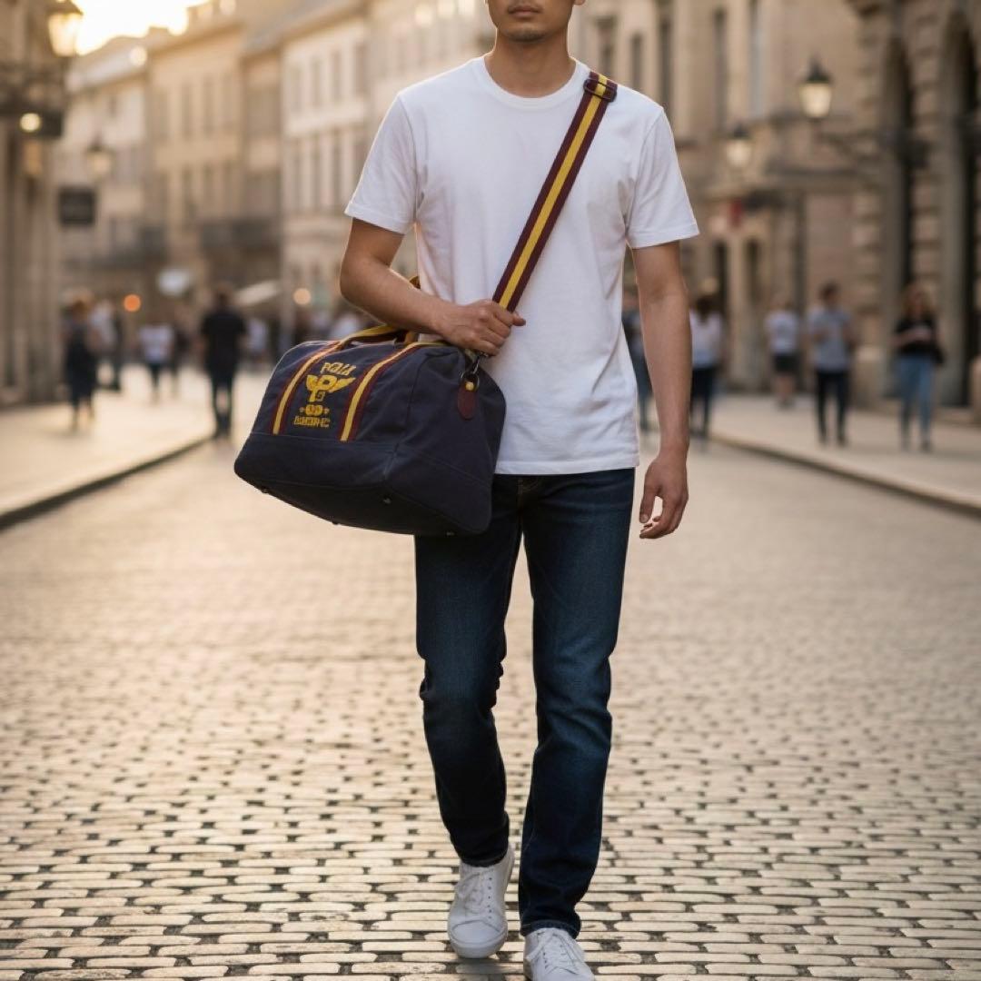 美品✨ POLO RALPH LAUREN 2way ボストンバッグ ストライプ