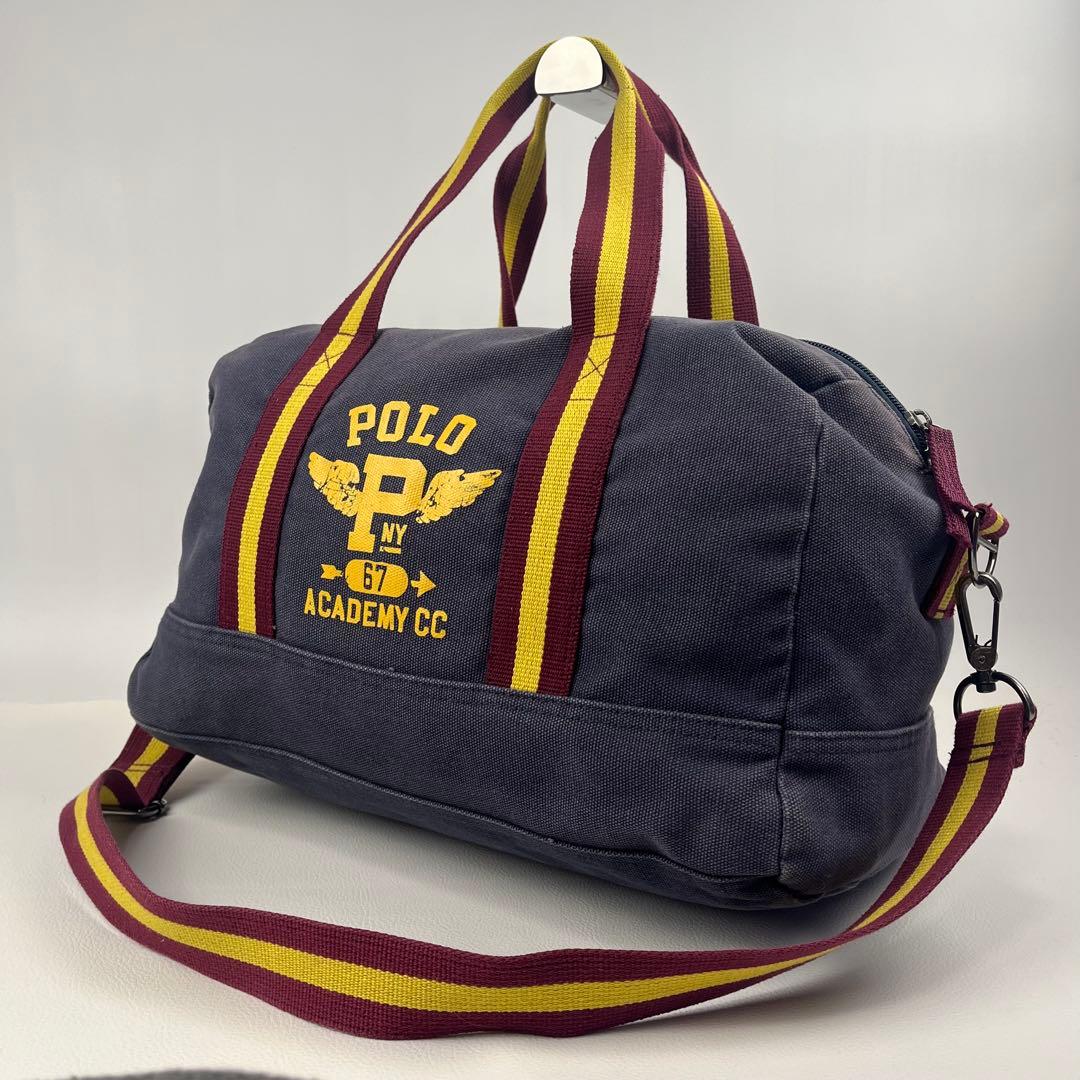 美品✨ POLO RALPH LAUREN 2way ボストンバッグ ストライプ