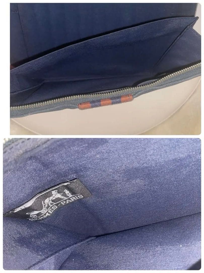 【HERMES】 エルメス パースGM エールライン 長財布 ラウンドファスナー