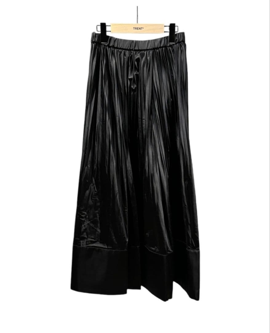美品ENFOLD エンフォルドVOLUME SKIRT38プリーツサテンスカート