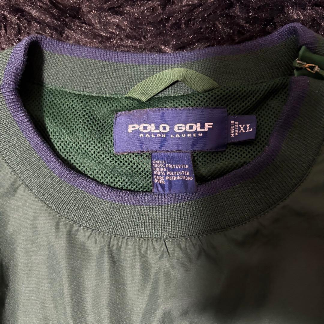 ケ*ク様 90s POLO GOLF ナイロンプルオーバー スヌード 古着