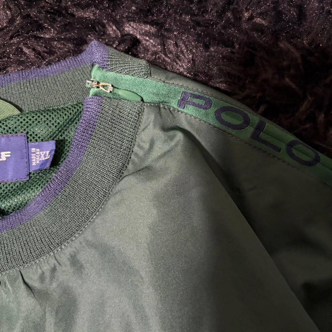 ケ*ク様 90s POLO GOLF ナイロンプルオーバー スヌード 古着