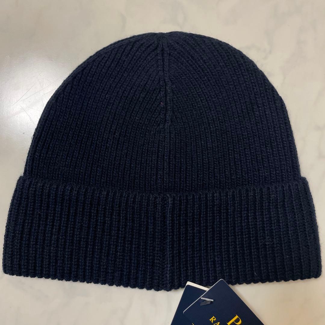 【新品未使用】POLO RALPH LAUREN ポロベア リブニット ニット帽