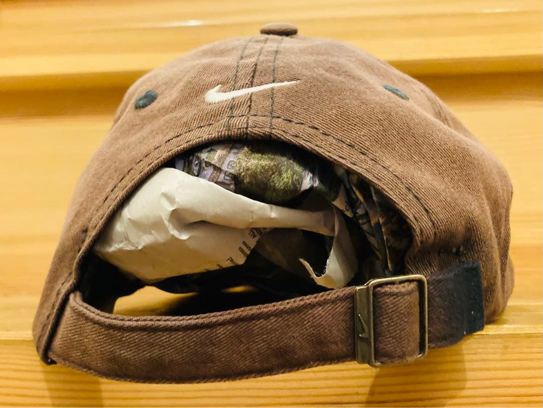 Nike ナイキ 炭黒 90s 古着 キャップ 茶色 小松春奈 菅田将暉 レア