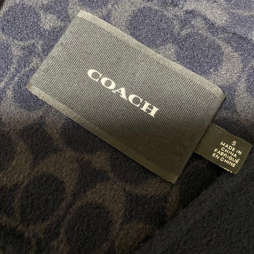COACH ネイビー ボタン付きカーディガン