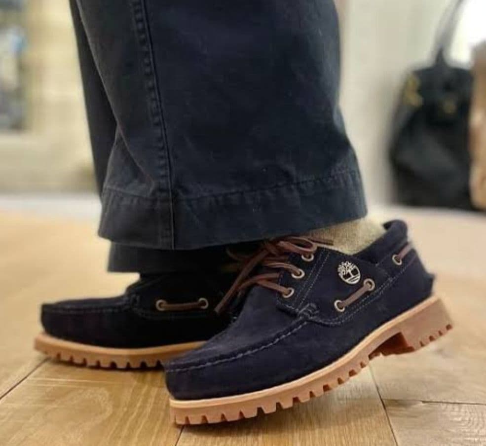 【ケア済・値下げ可】Timberland 3eye ダークブルー スウェード