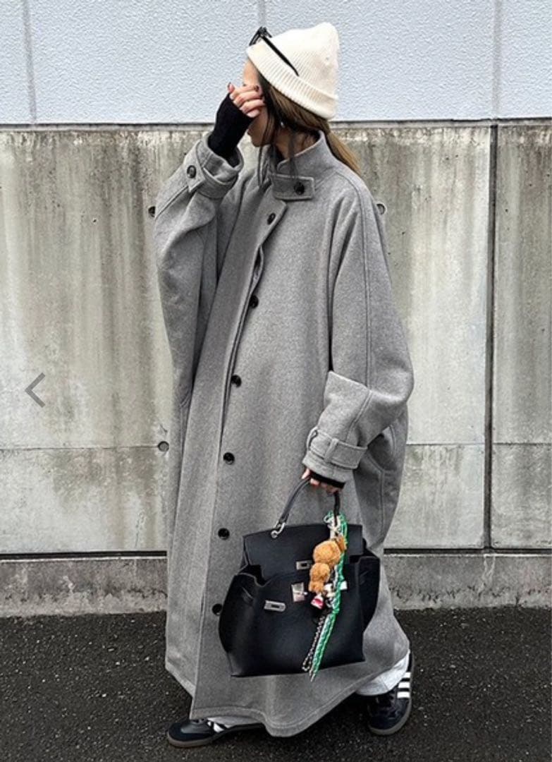 【INTERPLAY x AYA】MOMONGA Long Coat グレー