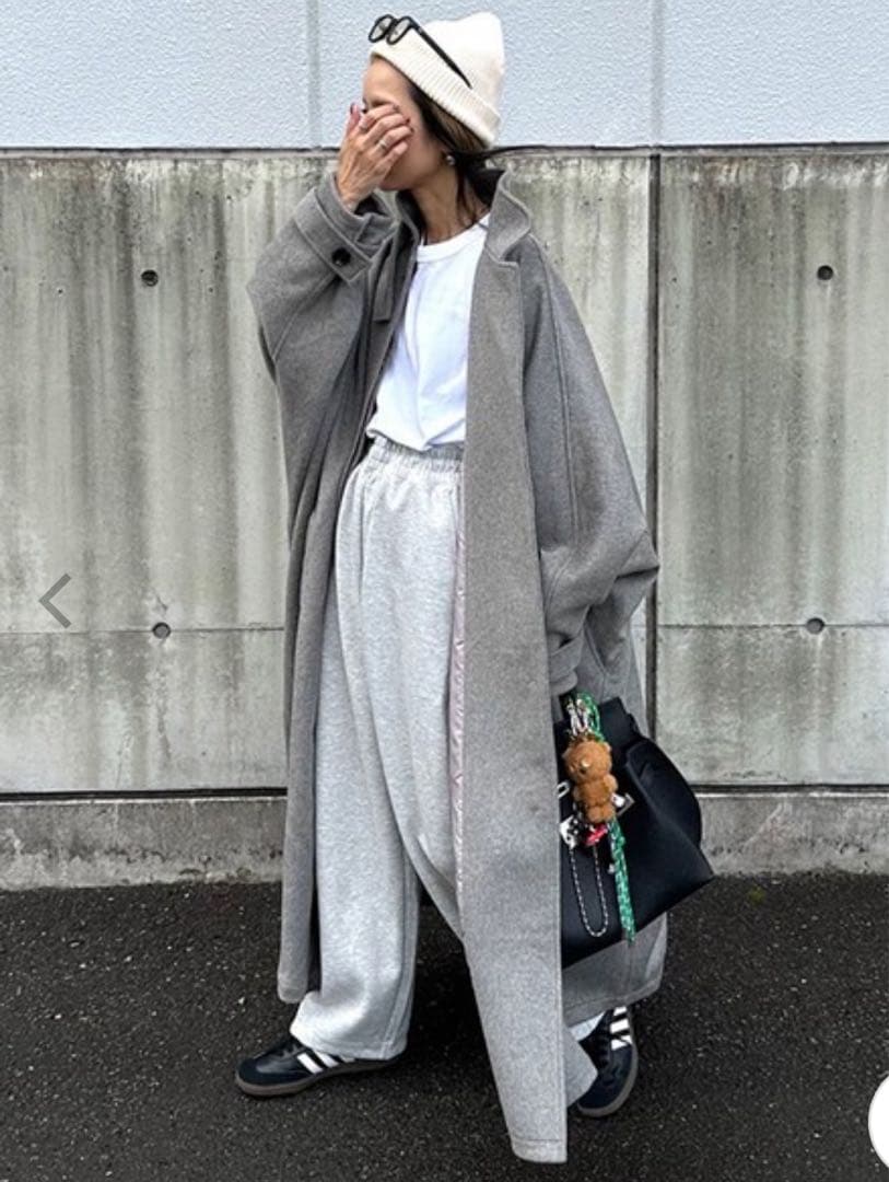 【INTERPLAY x AYA】MOMONGA Long Coat グレー