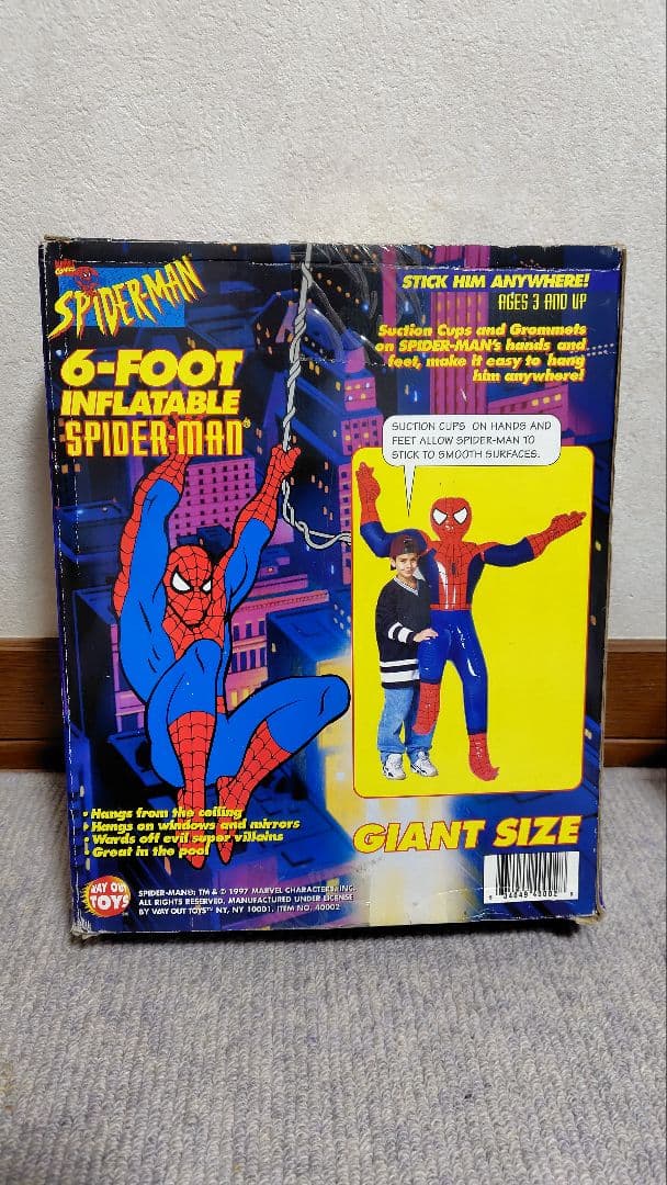 ◆スパイダーマン・等身大風船立体人形・1997年物　未開封