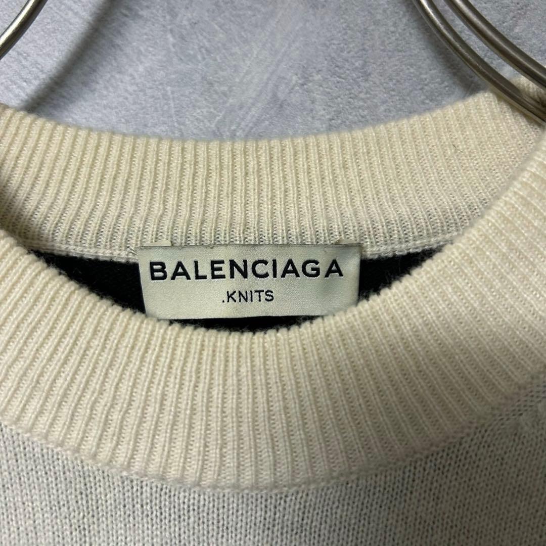 バレンシアガ BALENCIAGA カシミア100% 半袖 ワンピース ニット