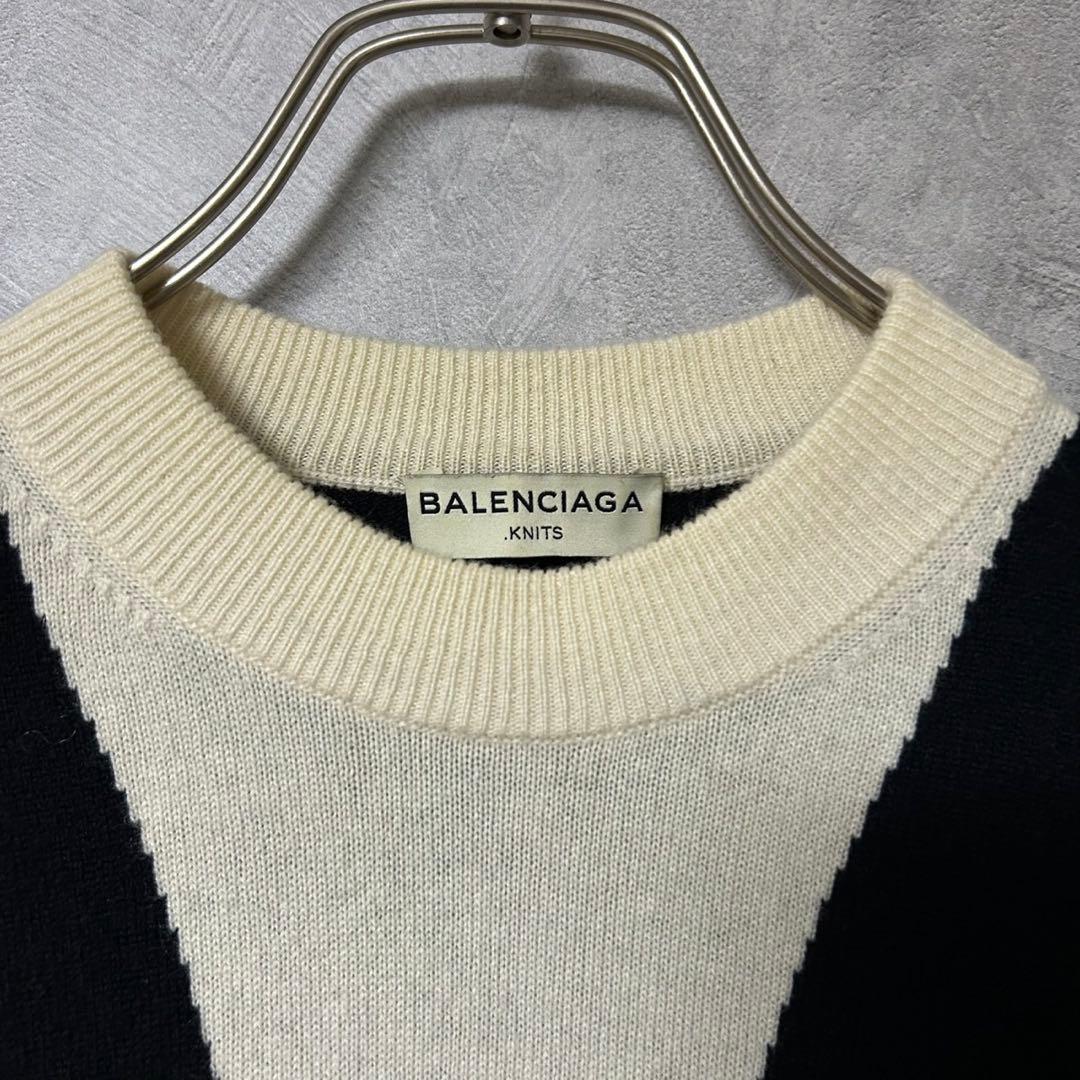 バレンシアガ BALENCIAGA カシミア100% 半袖 ワンピース ニット