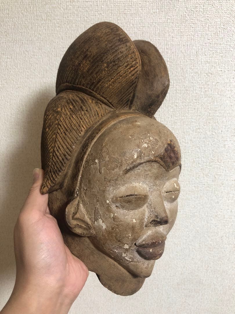 みるずう　プヌ族　仮面　マスク　アフリカンアート　プリミティブアート