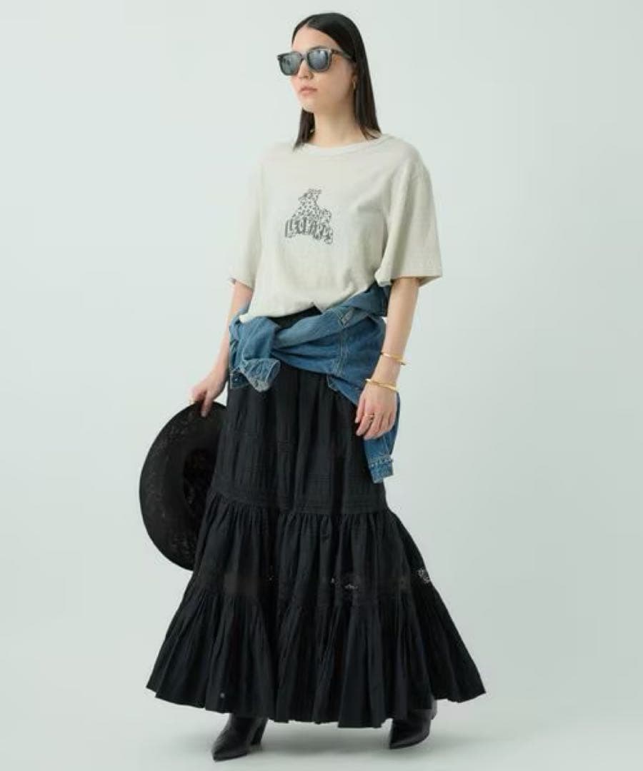 タグ付き未使用⭐︎Chaos⭐︎カオス⭐︎エッサウィラスカート　レーススカート　黒