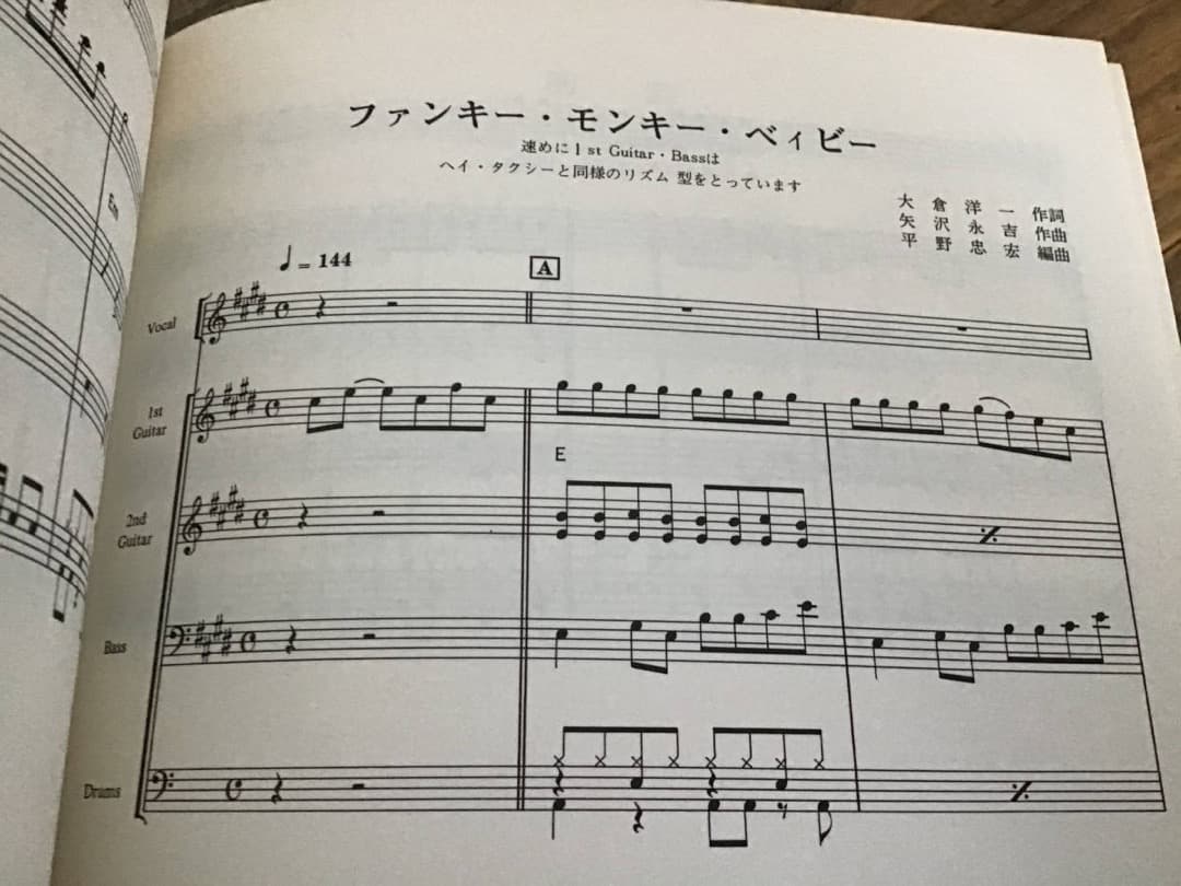 ★楽譜/矢沢永吉/ゴールドラッシュ/ロックベスト21/バンドスコア