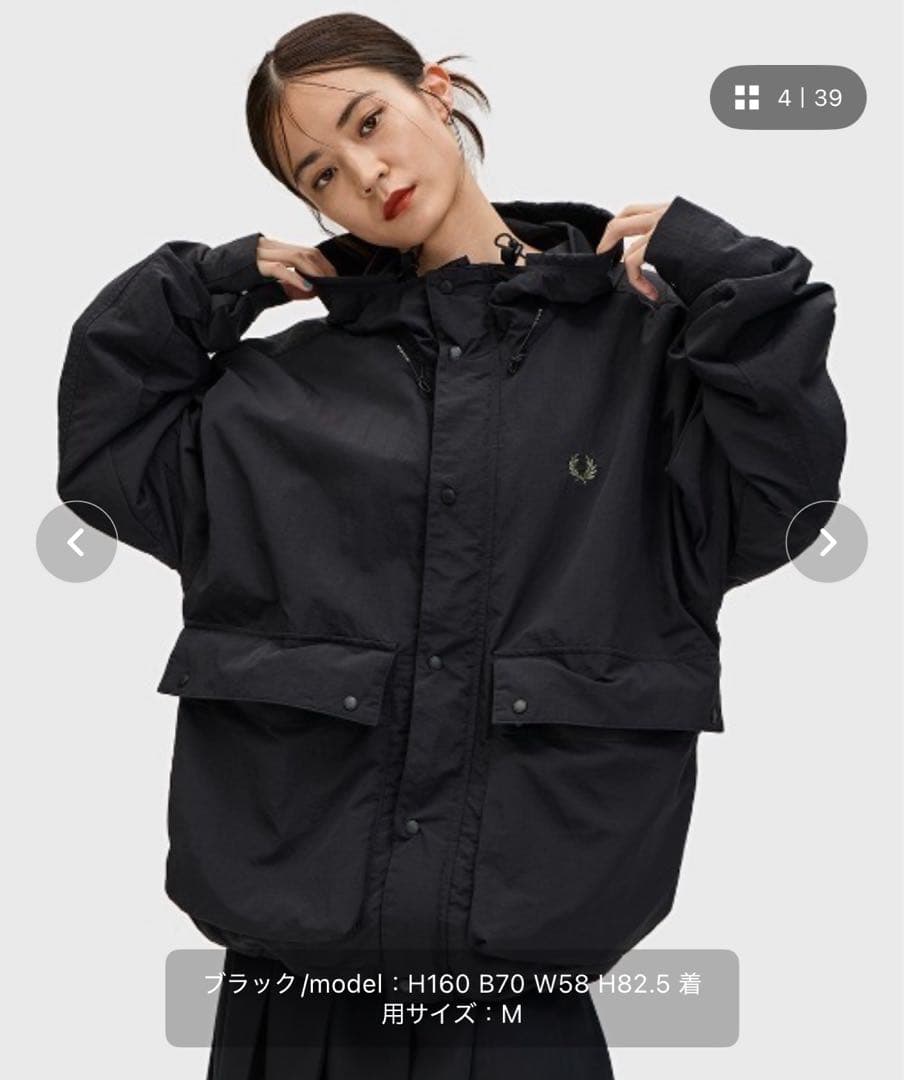 FRED PERRY ナイロン ブルゾン マウンテン パーカー M