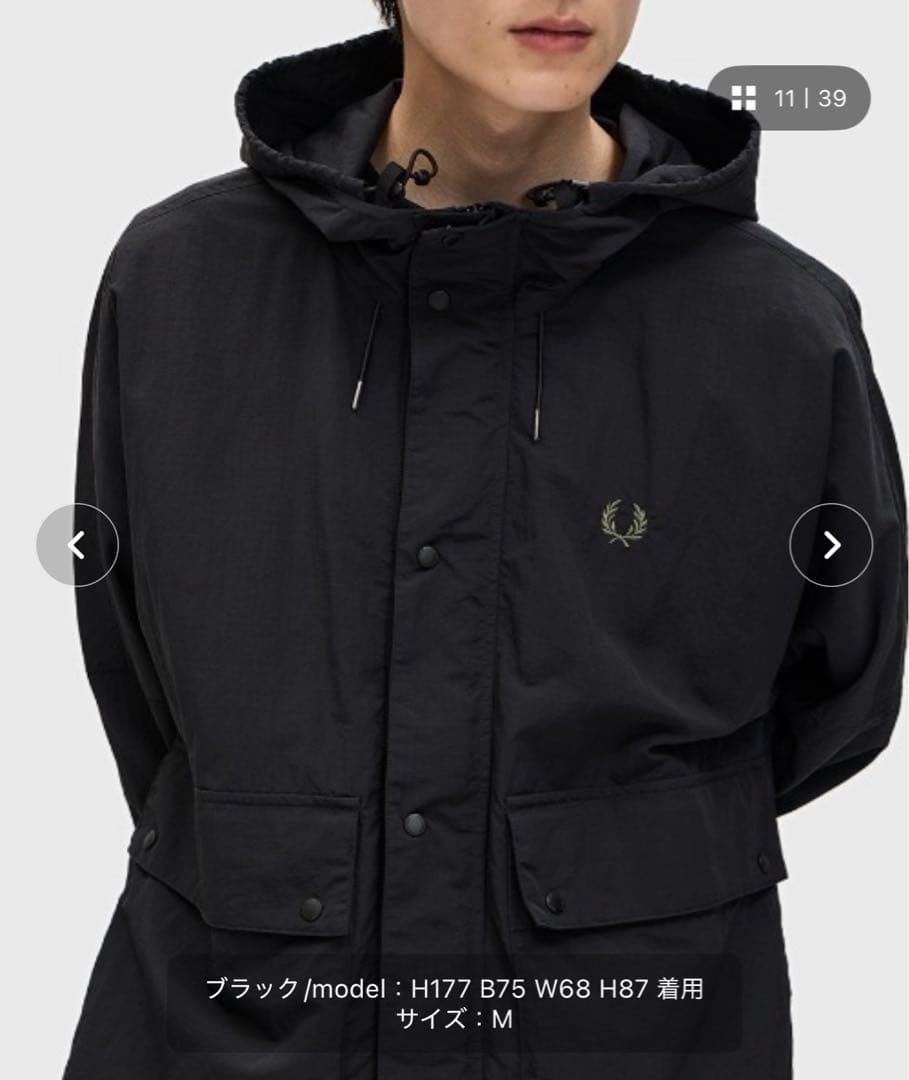 FRED PERRY ナイロン ブルゾン マウンテン パーカー M