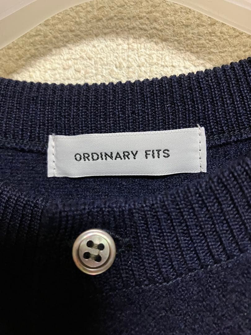 ORDINARY FITS ネイビー長袖カーディガン