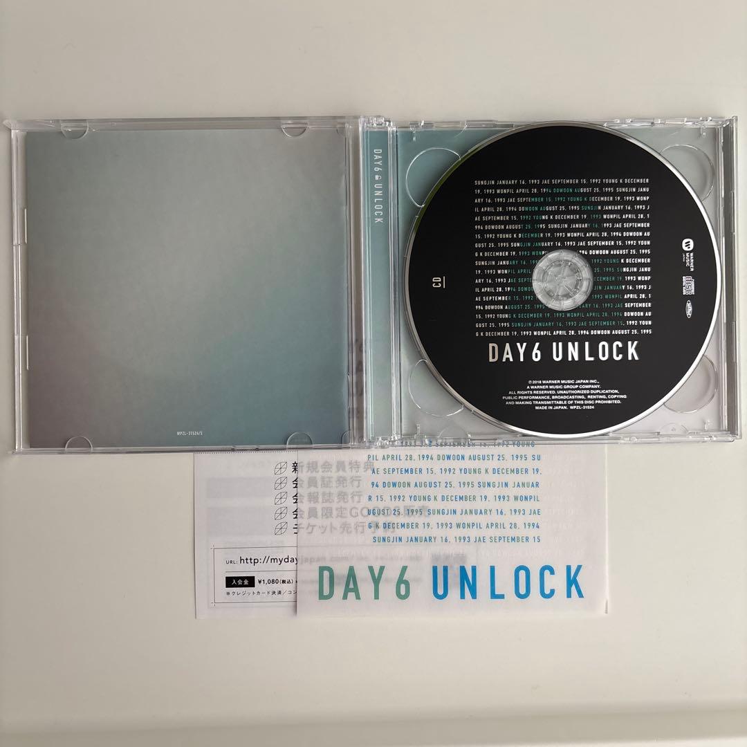 UNLOCK DAY6 初回生産限定盤　ＤＶＤ付　トレカ付き