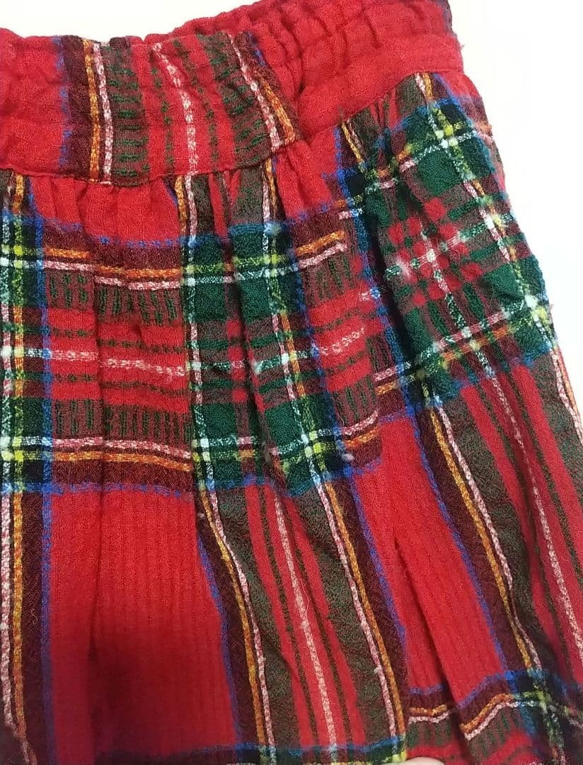 ichi Antiquites ウールガーゼタータンチェックスカート
