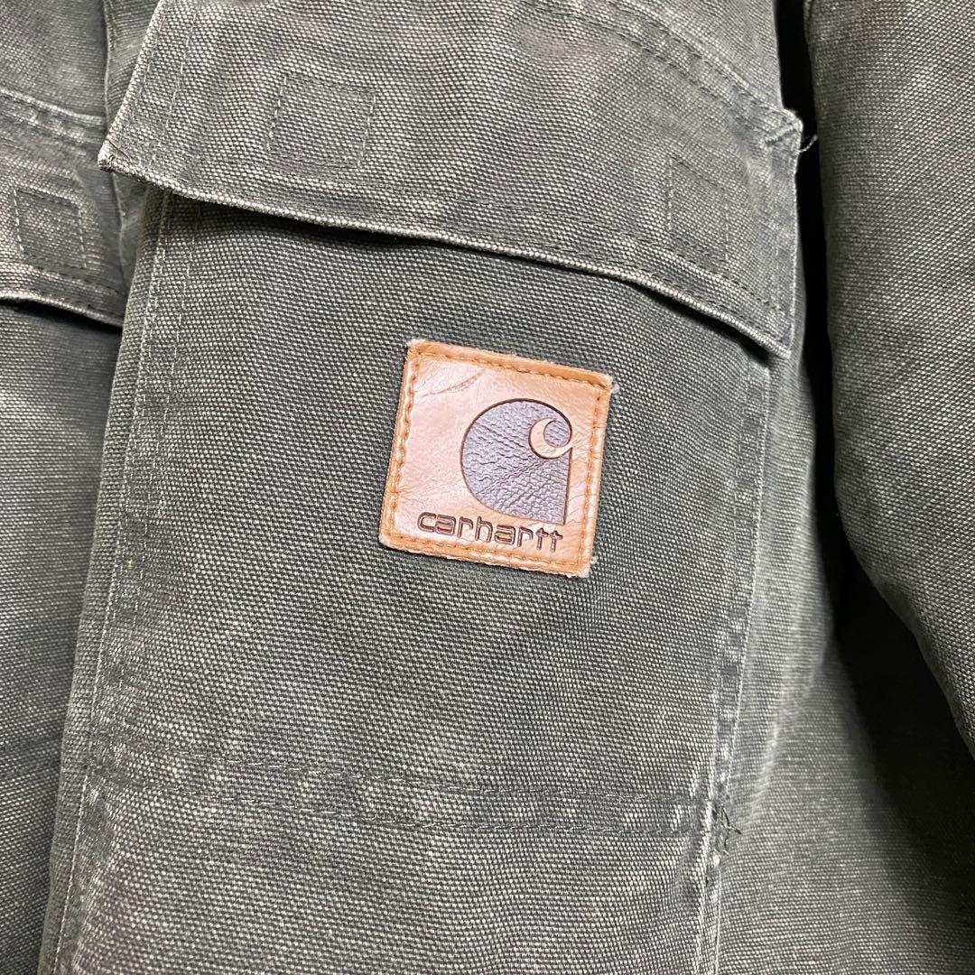 カーハート トラディショナルコート C26 モスグリーン 2XL フェード 古着