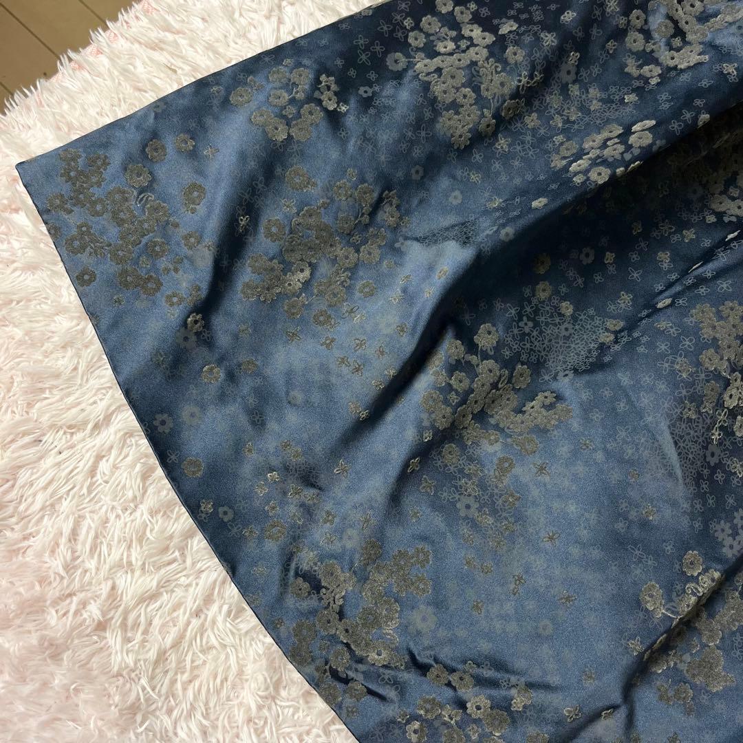✖︎ ルネ 花柄 ワンピース Aライン リボン ノースリーブ ブラック 黒 S
