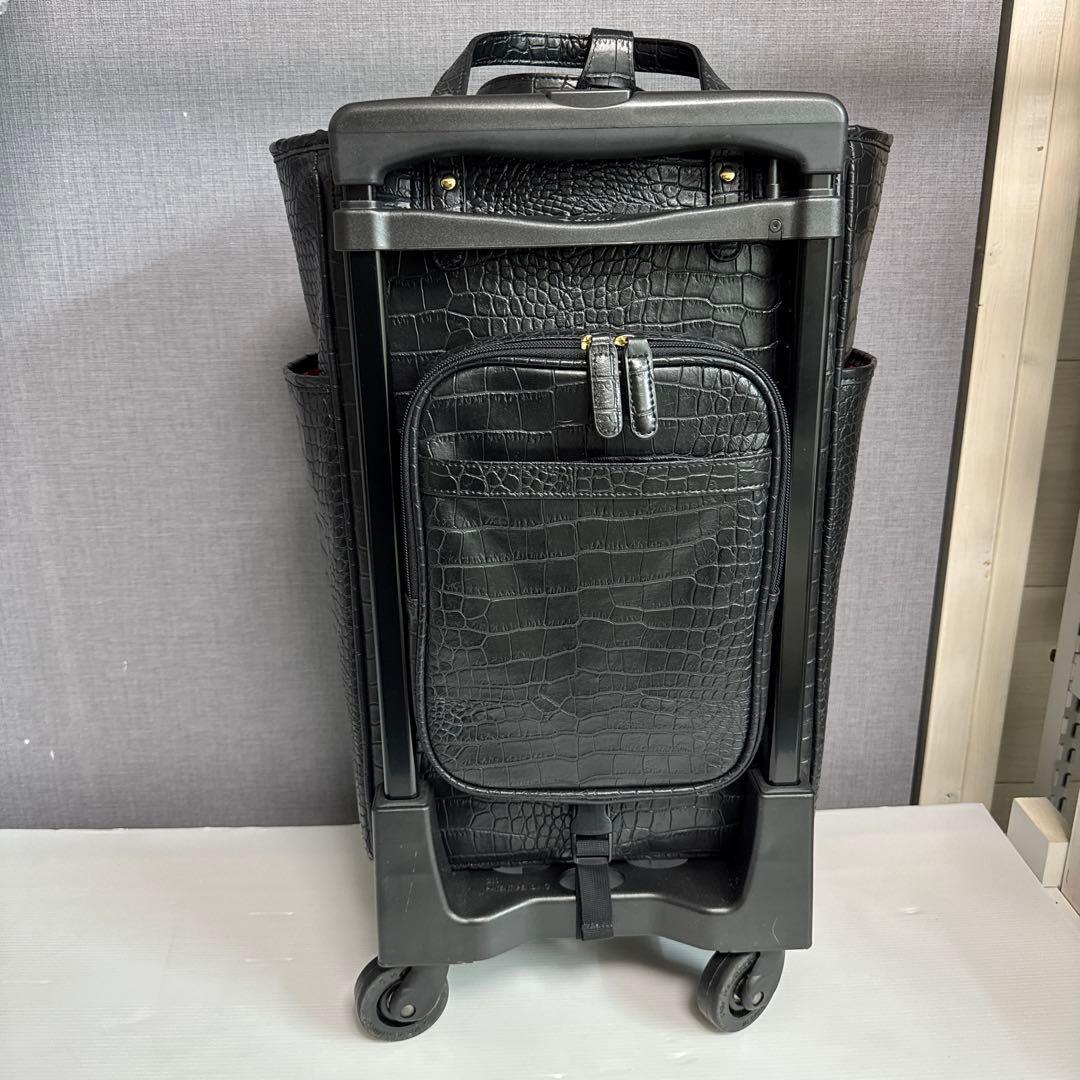 SWANY スワニー キャリー クロコ型押し 黒 ４輪 Lサイズ