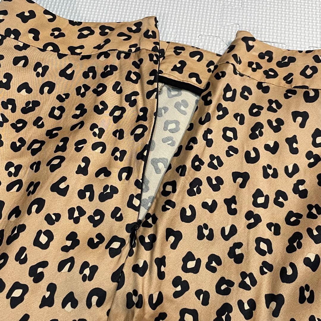 美品 ブルガリア製 Sezane レオパード ロングスカート ヒョウ柄 フレア
