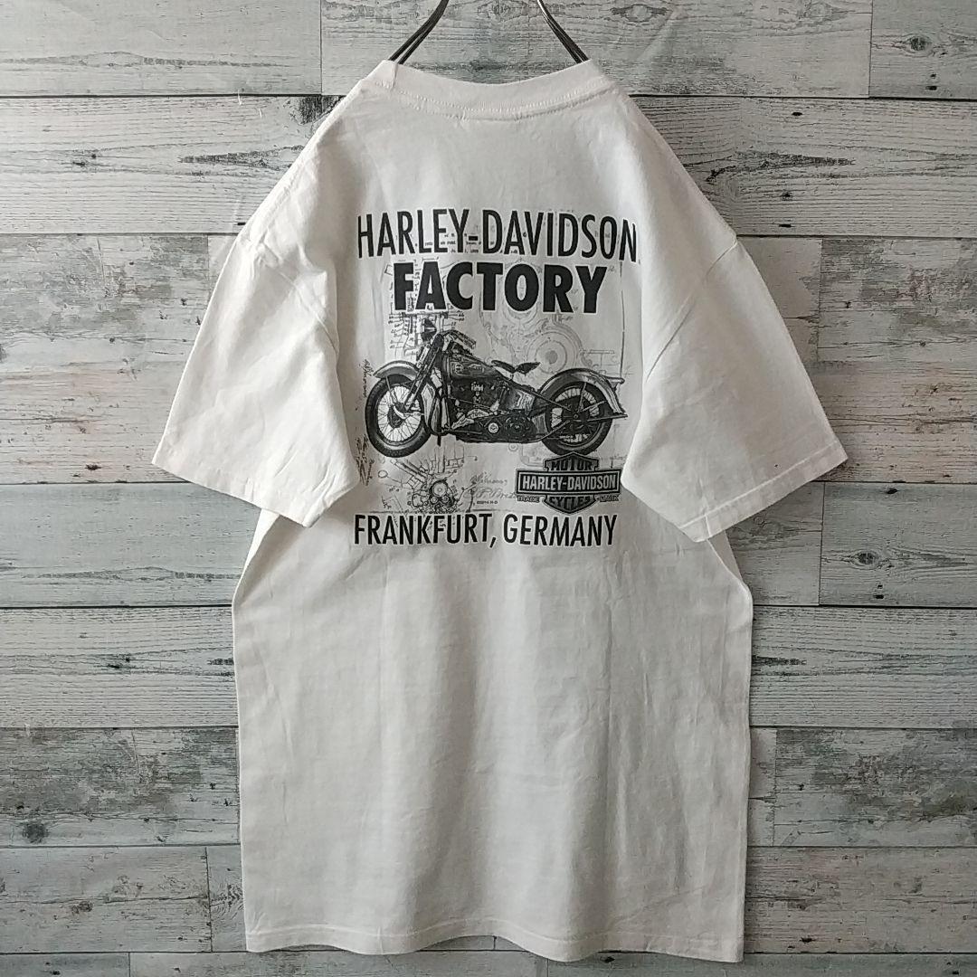 人気☆ハーレーダビッドソン 両面プリント ハーレーガール タトゥー Tシャツ M