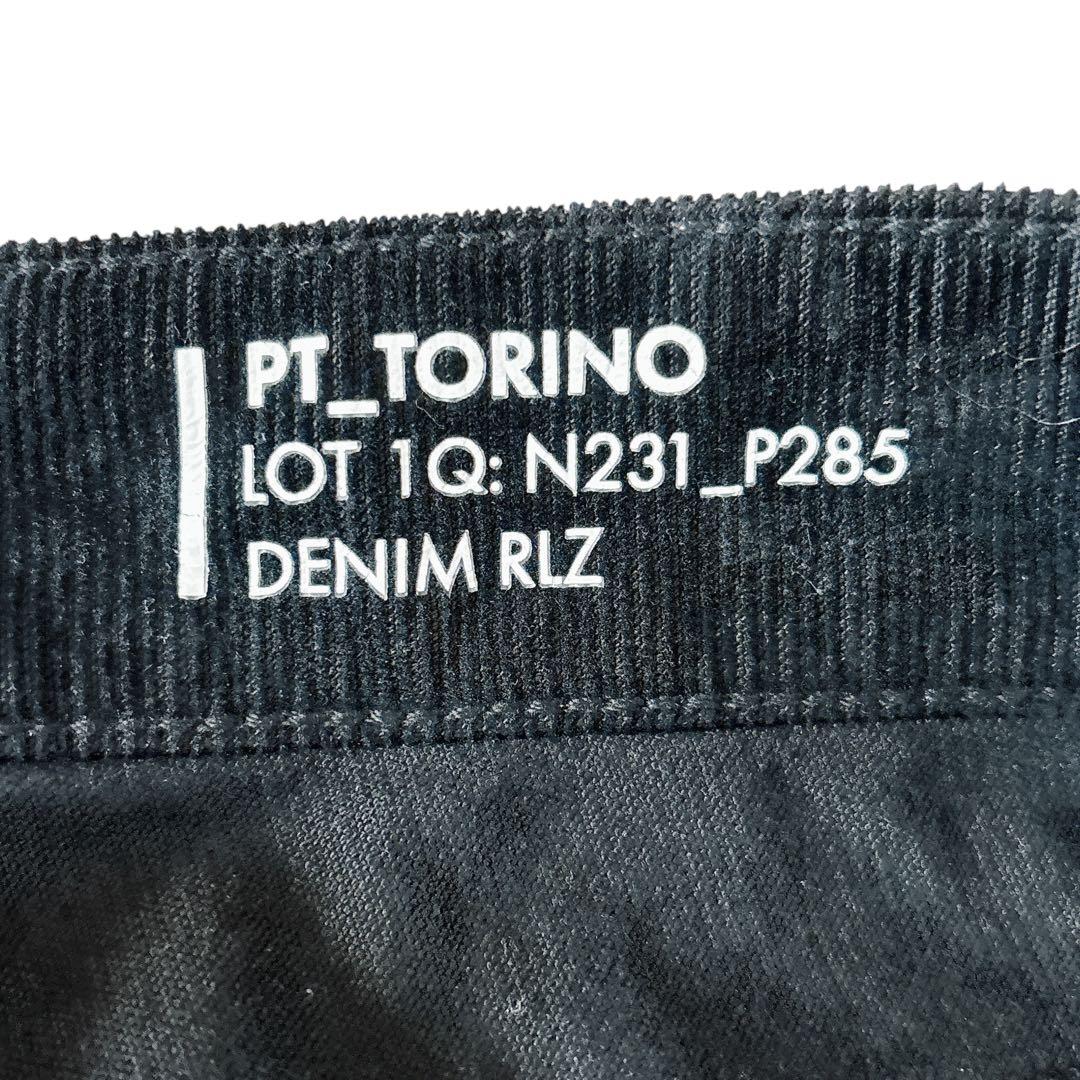 美品 PT TORINO DENIM RLZ コーデュロイパンツ 黒 w29