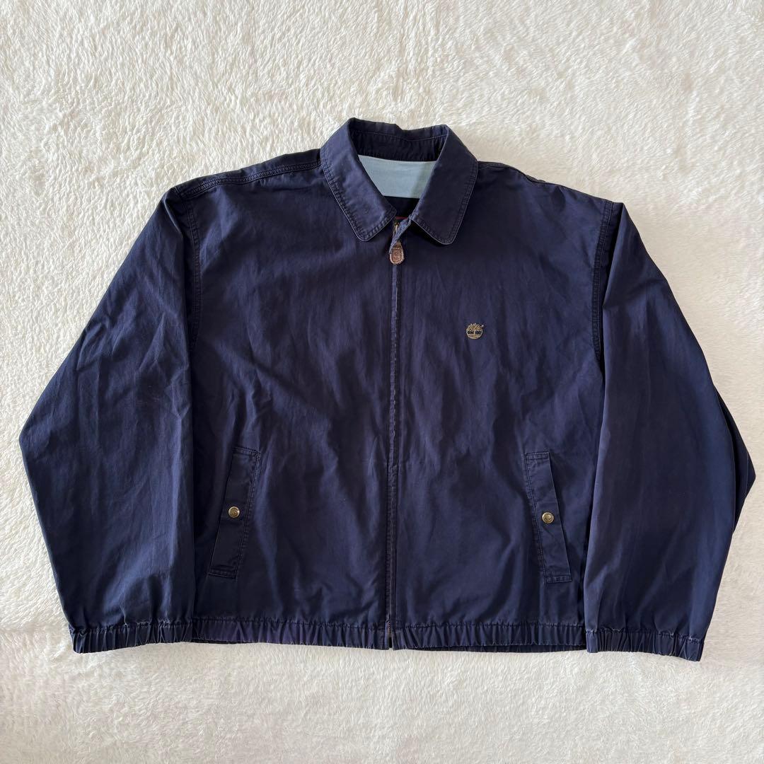 90s ティンバーランド スウィングトップ XL ネイビー チンストラップ
