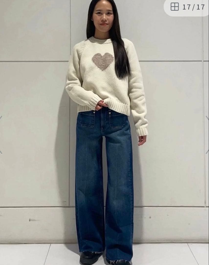GAP (W)ハイライズ ストライドワイドデニム