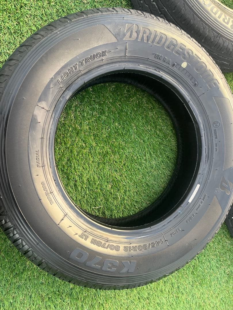 (送料込み)ブリヂストンK370 145/80R12LT 4本 2023製