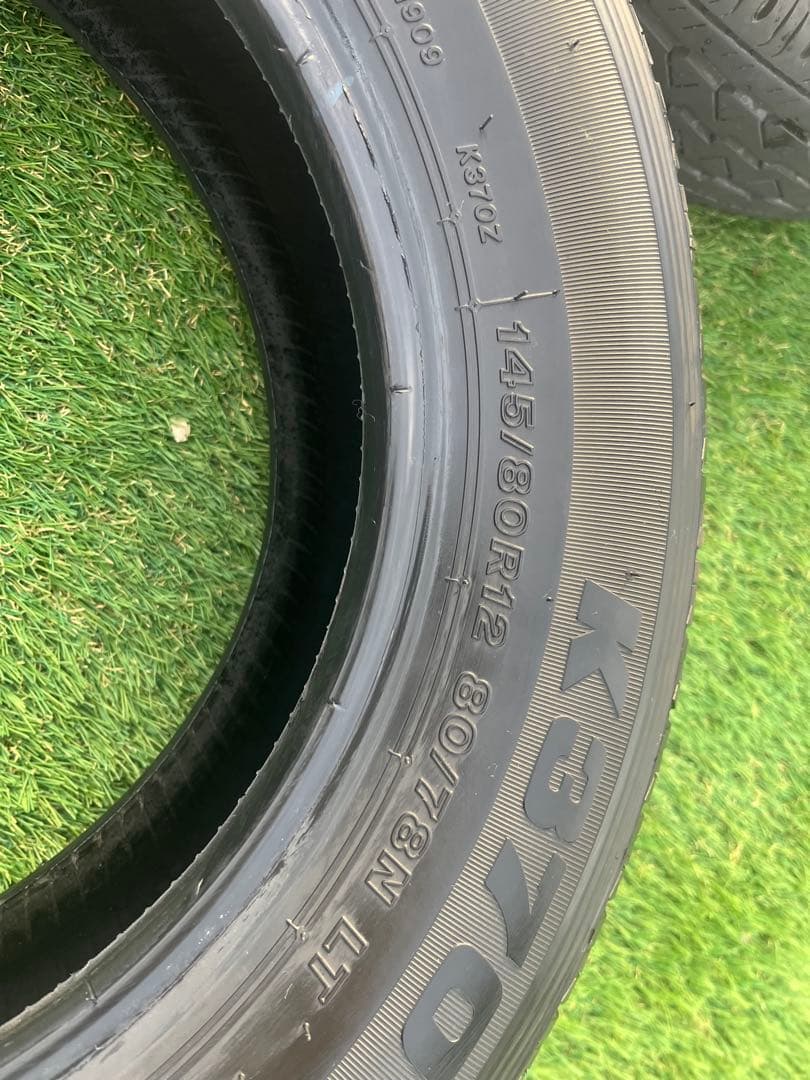 (送料込み)ブリヂストンK370 145/80R12LT 4本 2023製