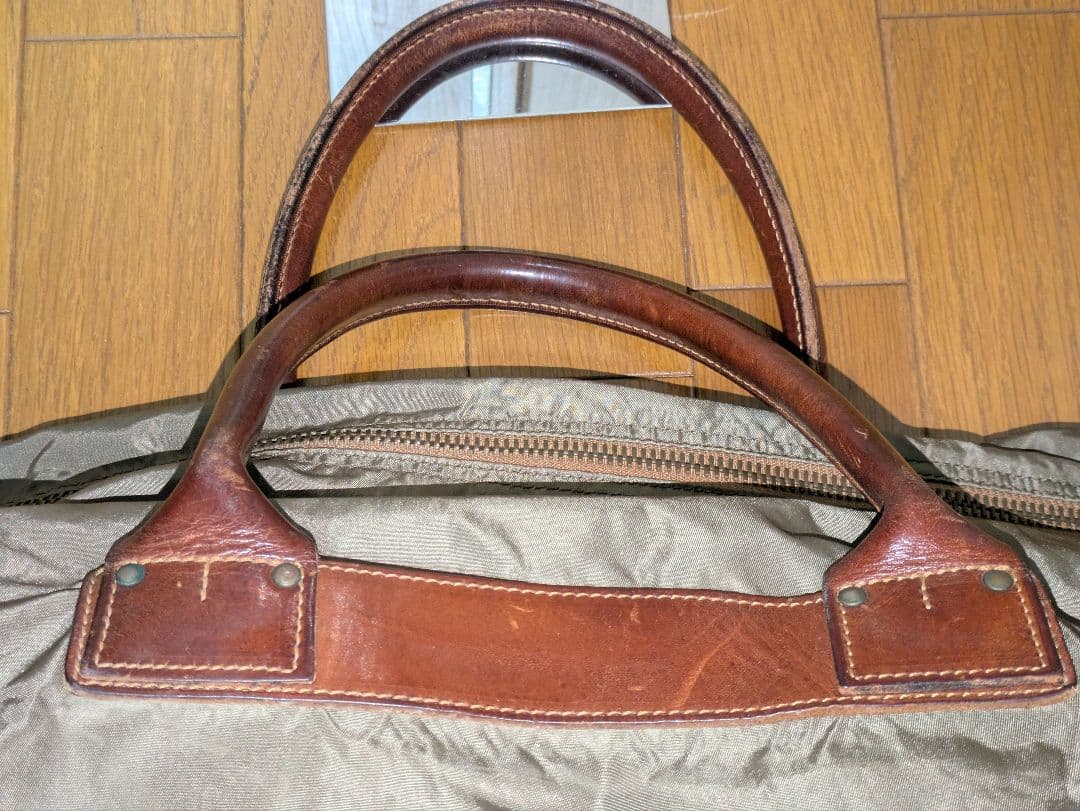 フェリージ Felisi P4 カーキ ナイロン ボストンバッグ 付属品有り