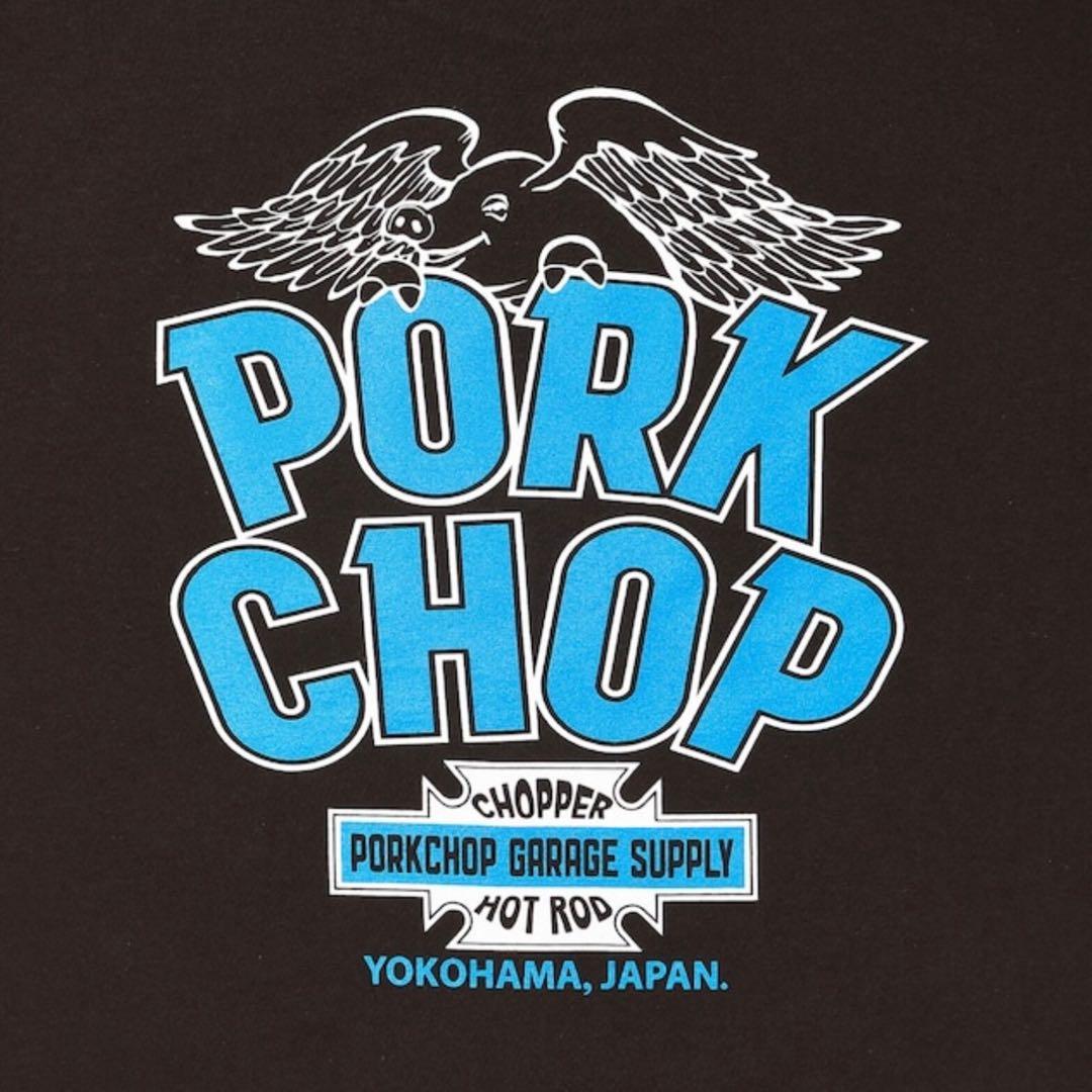 【PORK CHOP】 BIG LOGO L/S DARK BROWN　Lサイズ