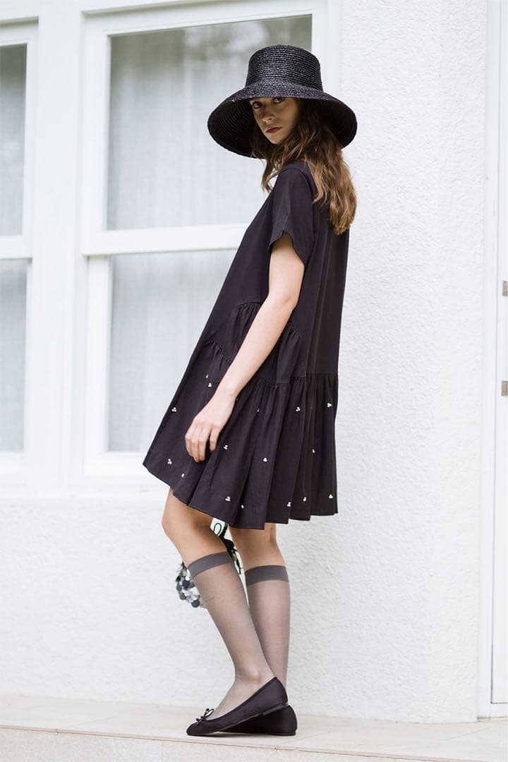 【25SS】Merlette LUMEN フレンチノット刺繍 ティアードドレス