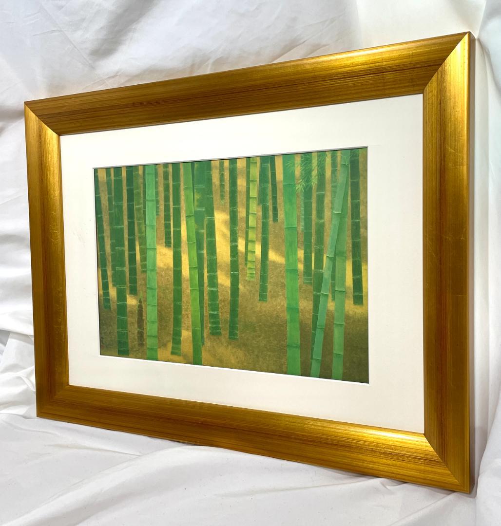 東山魁夷 『夏に入る』 複製画　豪華木製額付新品　日本画