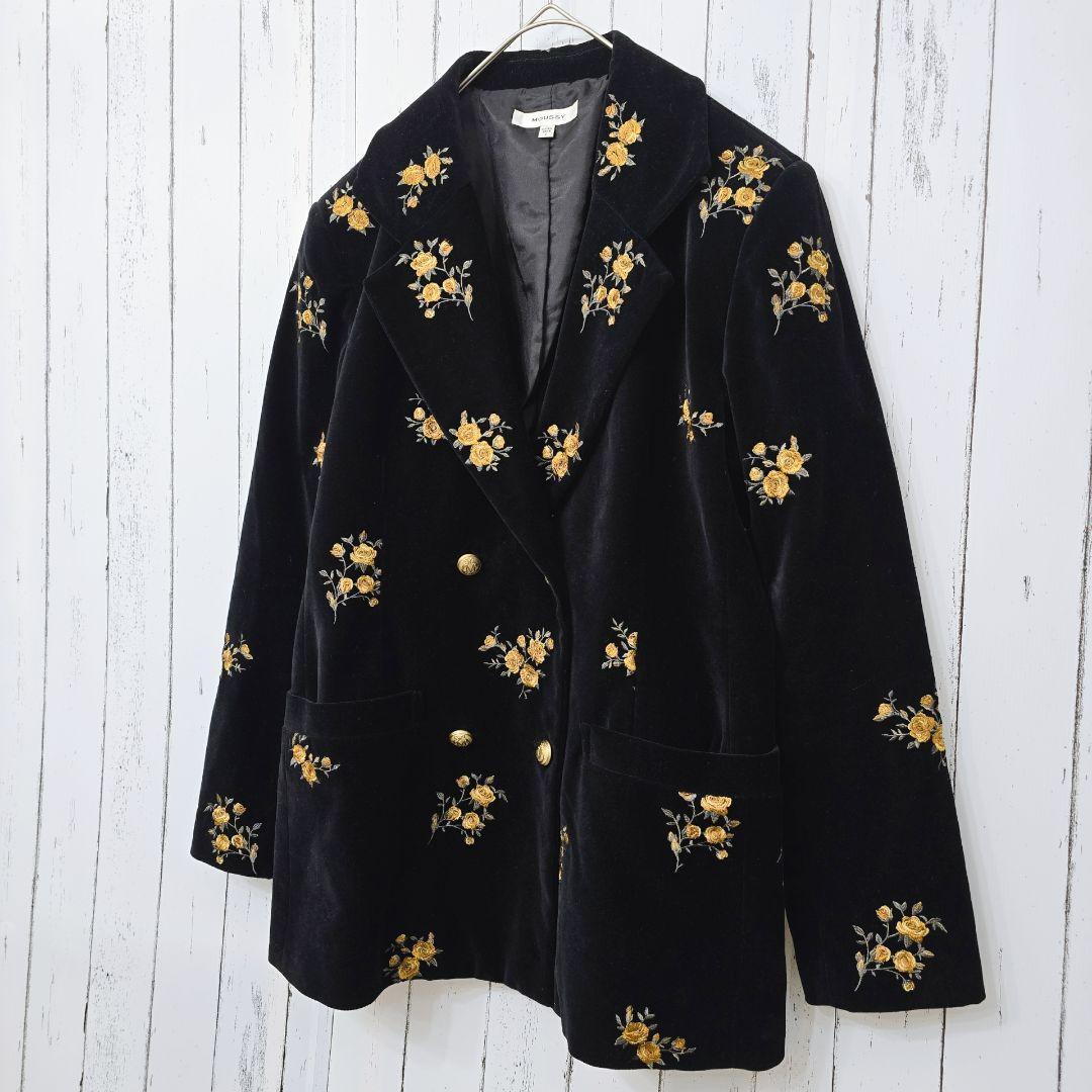 美品✨MOUSSY マウジー　ベルベット テーラードジャケット　金ボタン