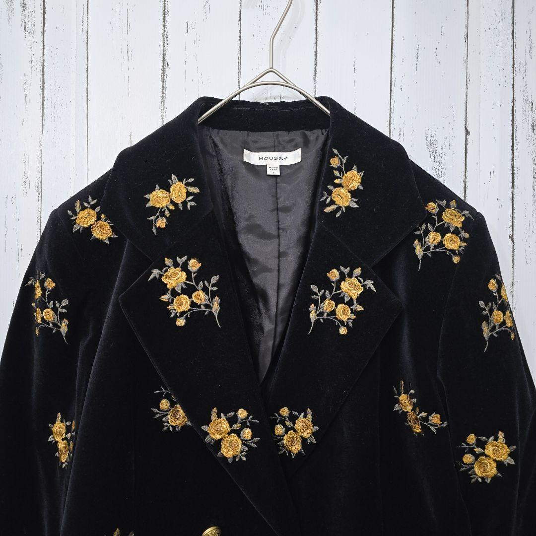 美品✨MOUSSY マウジー　ベルベット テーラードジャケット　金ボタン