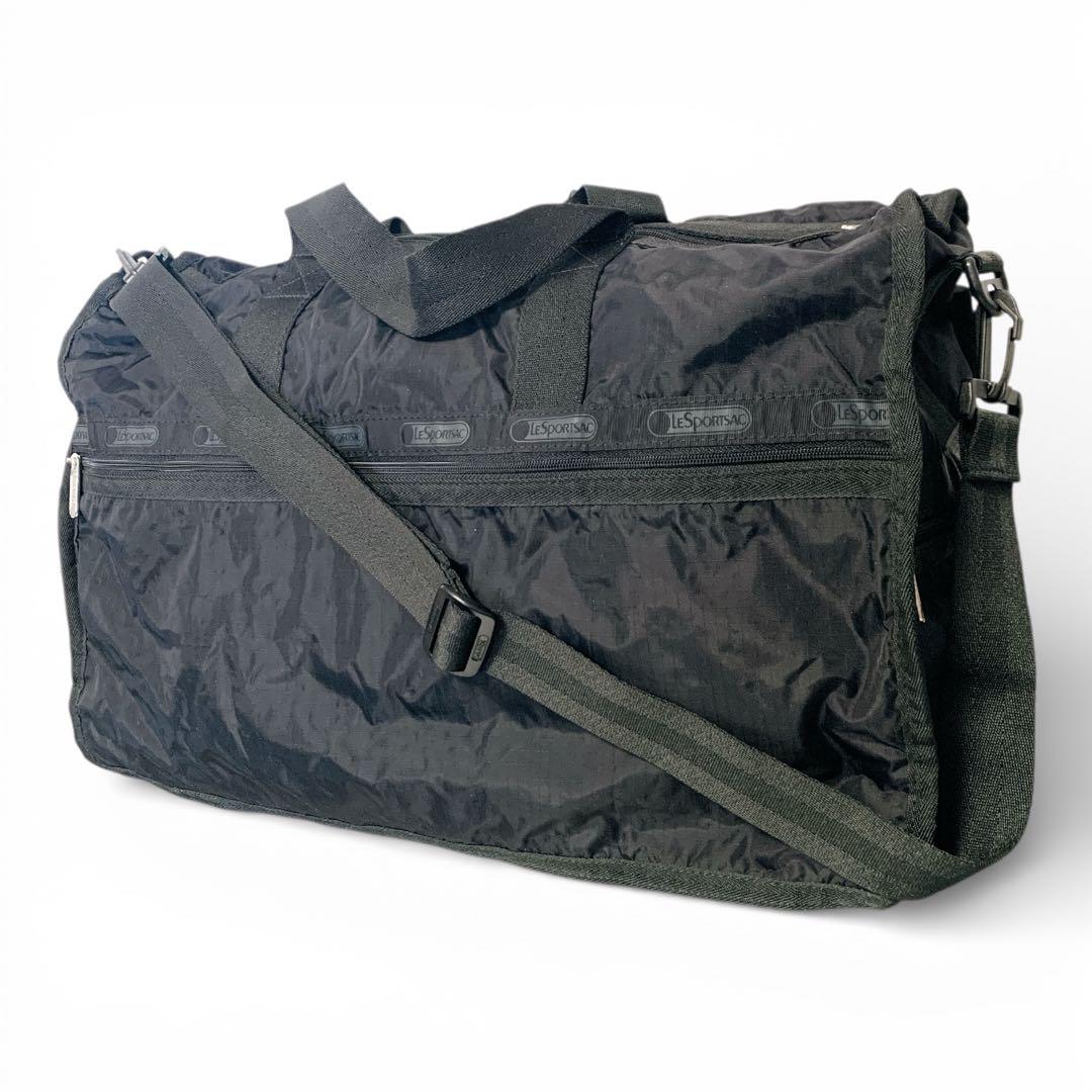✨極美品 LeSportsac 2way ボストンバッグ ブラックLG ポーチ付