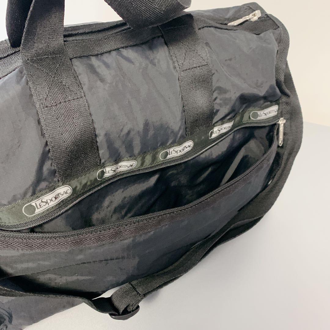 ✨極美品 LeSportsac 2way ボストンバッグ ブラックLG ポーチ付