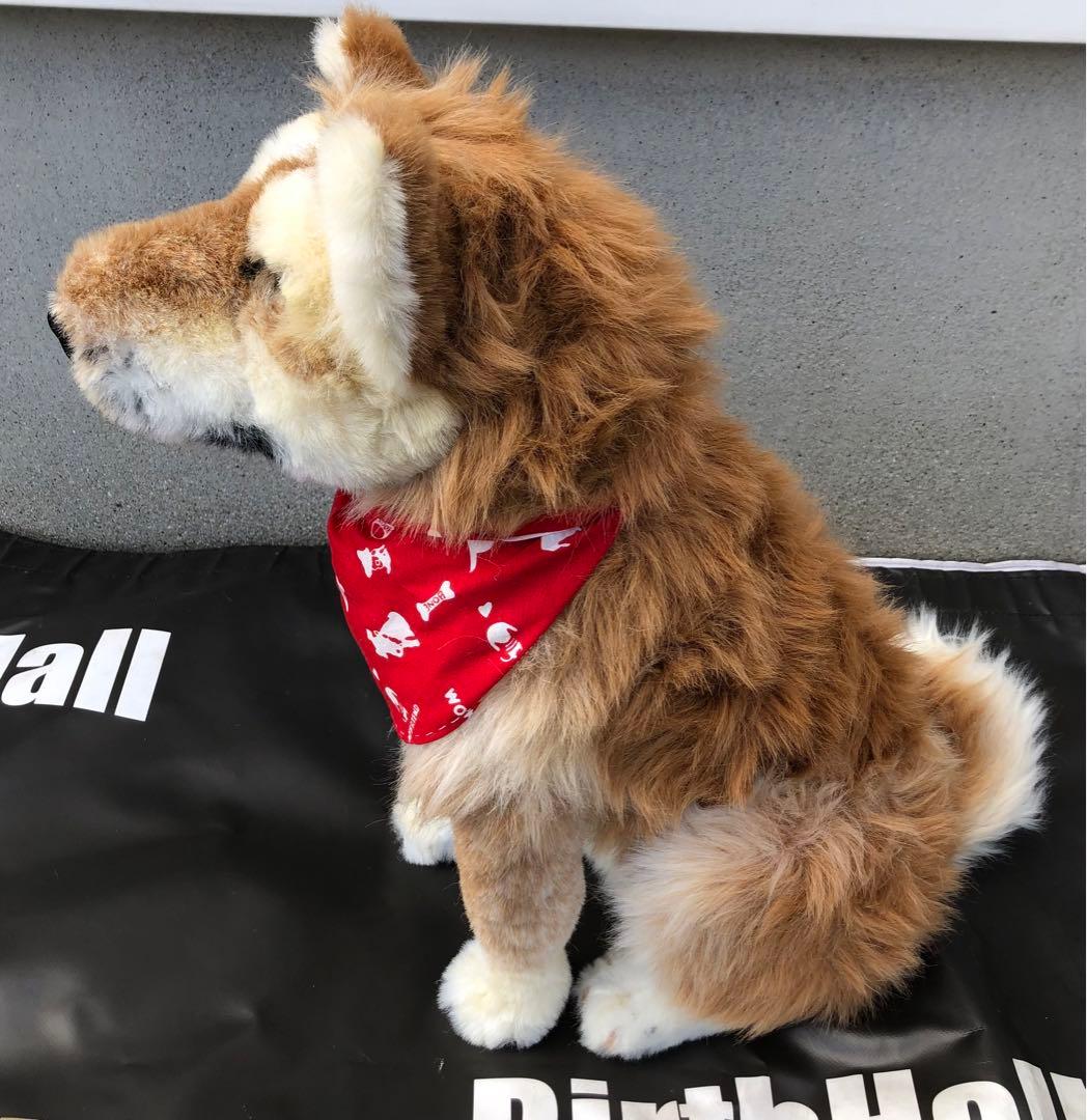 リアルな等身大のぬいぐるみ犬
