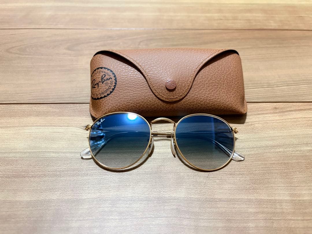 Ray-Ban RB3447 レイバン　ラウンドメタル　ブルー