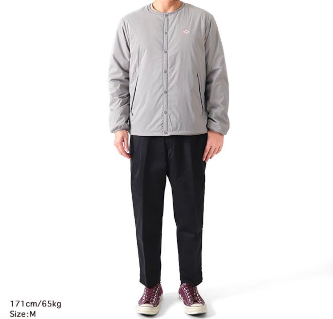 DANTON ノーカラー インサレーション インナージャケット　ブラック