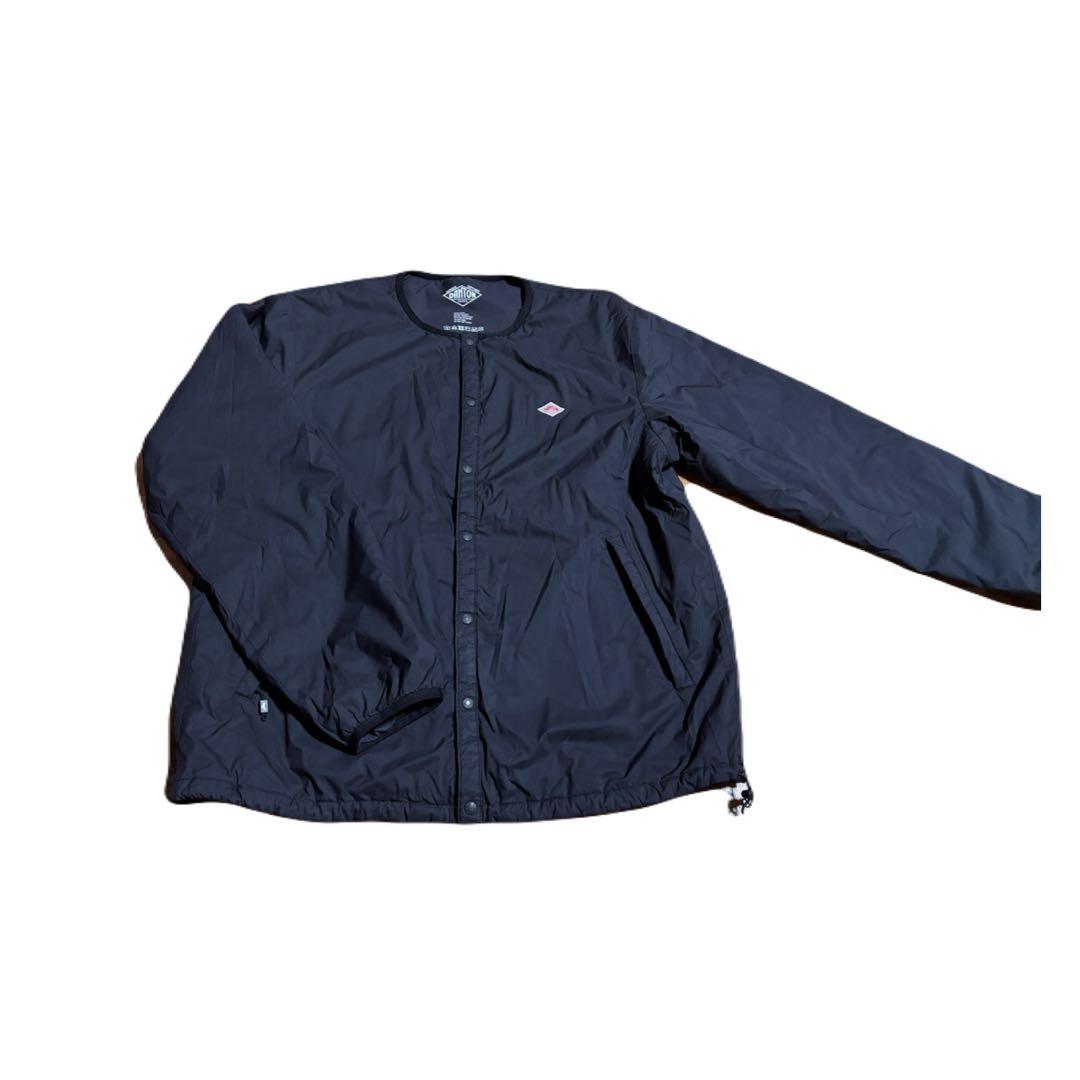 DANTON ノーカラー インサレーション インナージャケット　ブラック