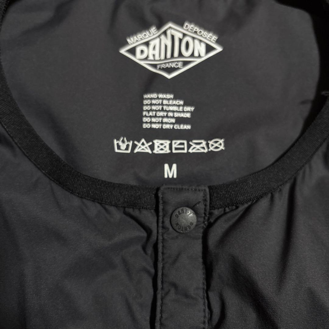 DANTON ノーカラー インサレーション インナージャケット　ブラック