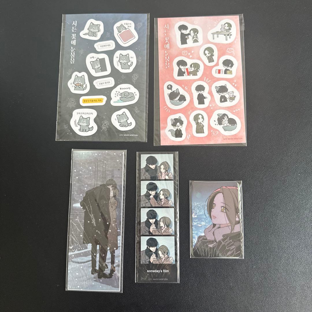 初回限定 特典付き 枯れた花に涙を1巻〜4巻　韓国語
